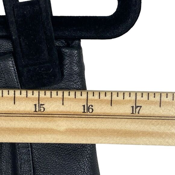 NWT Spanx Leather Like Front Slit Pant Sz XL Petite PXL Black Vegan Goth Grunge - Picture 10 of 14